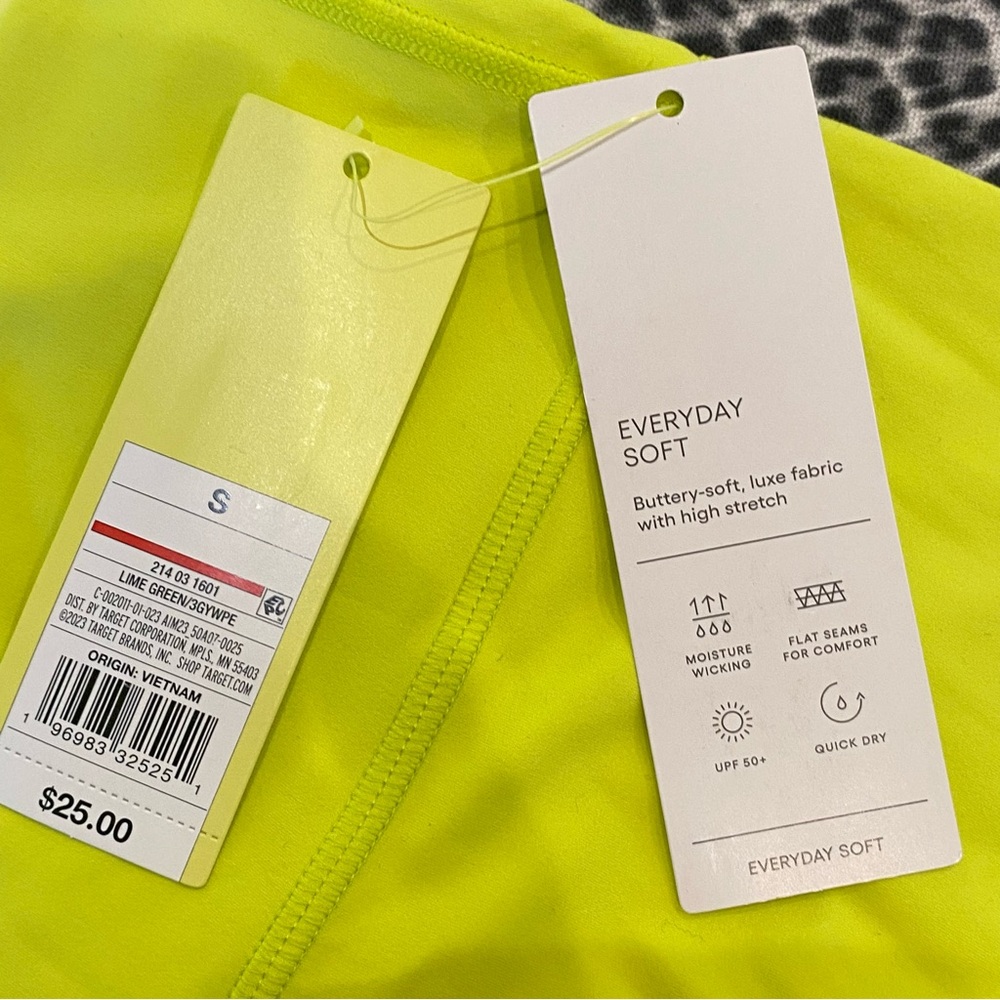 All In Motion Lime Green Leggings Sports Bra Ultra High Rise Everyday Soft NWT - Picture 8 of 15